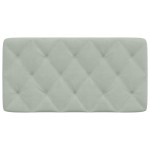 vidaXL Pernă tăblie de pat, gri deschis, 100 cm, catifea