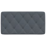 vidaXL Pernă tăblie de pat, gri închis, 100 cm, catifea