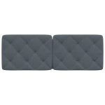 vidaXL Pernă tăblie de pat, gri închis, 120 cm, catifea