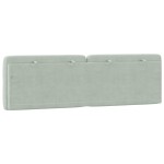 vidaXL Pernă tăblie de pat, gri deschis, 160 cm, catifea