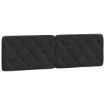 vidaXL Pernă tăblie de pat, negru, 160 cm, catifea
