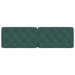 vidaXL Pernă tăblie de pat, verde, 160 cm, catifea