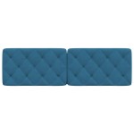 vidaXL Pernă tăblie de pat, albastru, 160 cm, catifea