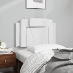vidaXL Pernă pentru tăblie pat, alb, 80 cm, piele artificială