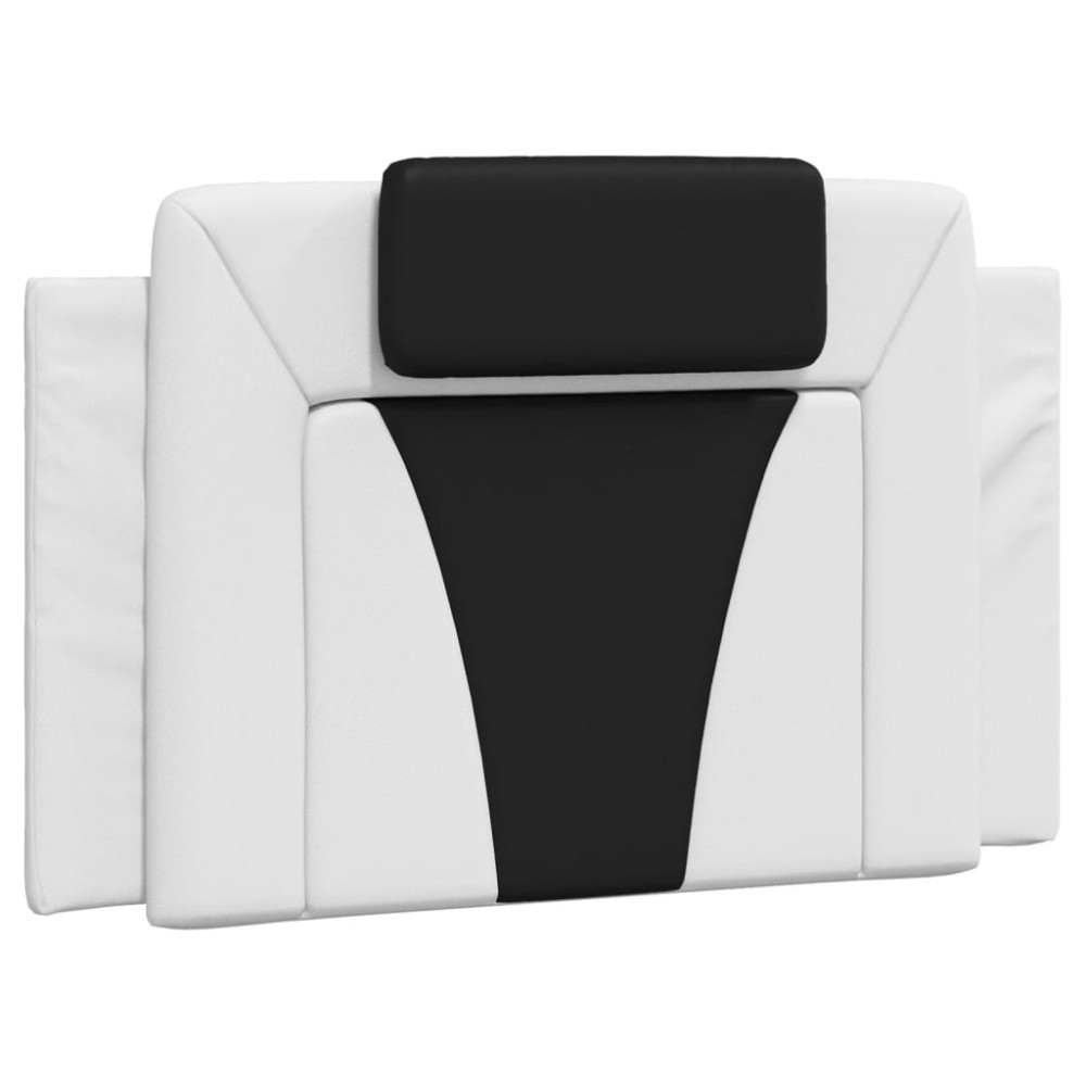 vidaXL Pernă pentru tăblie pat, alb și negru, 80 cm, piele artificială