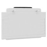 vidaXL Pernă pentru tăblie pat, alb și negru, 80 cm, piele artificială vidaXL Pernă pentru tăblie pat, alb și negru, 80 cm, piele artificială