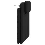 vidaXL Pernă pentru tăblie pat, Viana, negru, 90 cm, piele artificială