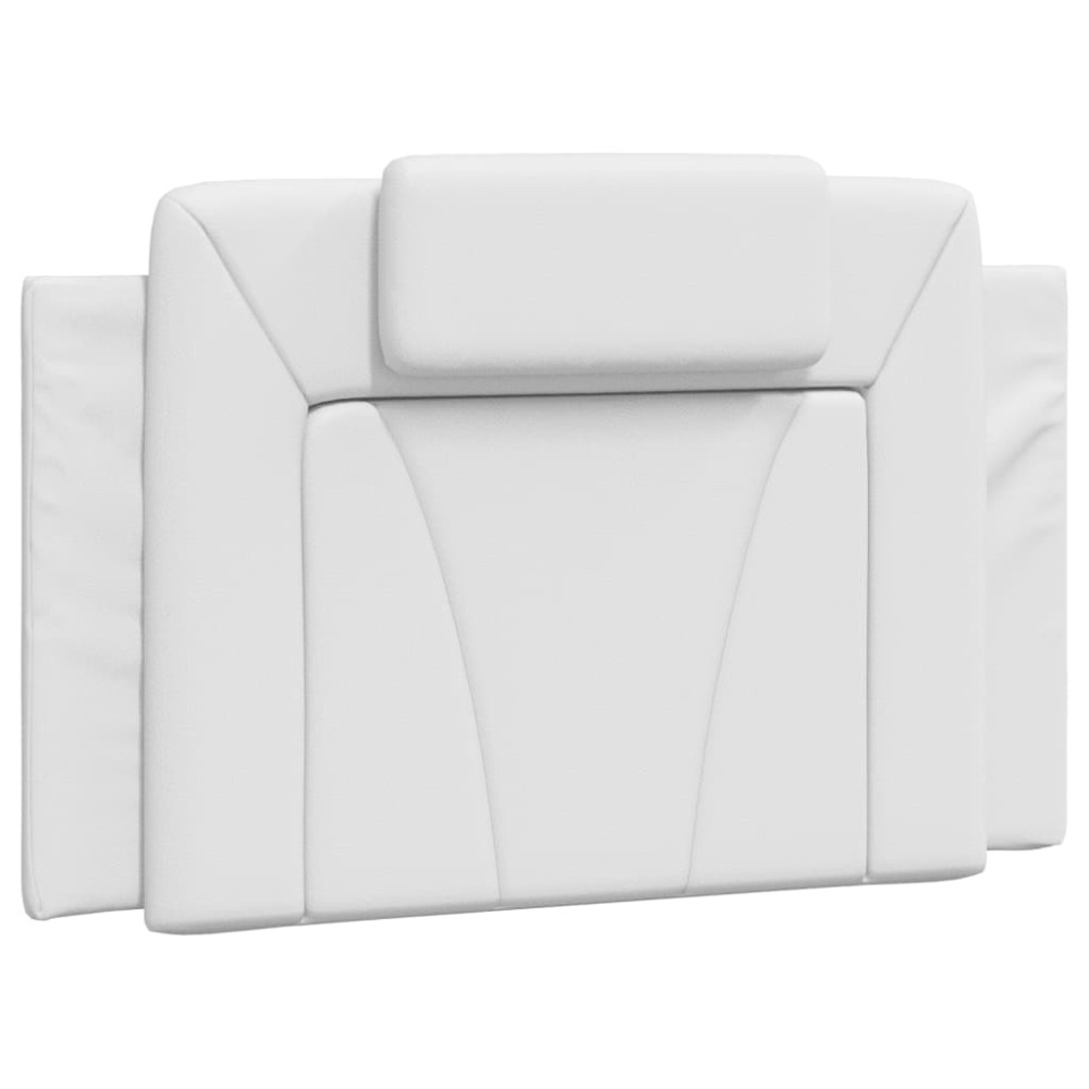 vidaXL Pernă pentru tăblie pat, alb, 90 cm, piele artificială