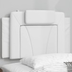 vidaXL Pernă pentru tăblie pat, alb, 90 cm, piele artificială vidaXL Pernă pentru tăblie pat, alb, 90 cm, piele artificială