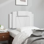 vidaXL Pernă pentru tăblie pat, alb, 90 cm, piele artificială vidaXL Pernă pentru tăblie pat, alb, 90 cm, piele artificială