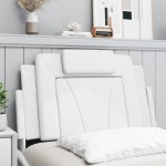vidaXL Pernă pentru tăblie pat, alb, 90 cm, piele artificială vidaXL Pernă pentru tăblie pat, alb, 90 cm, piele artificială