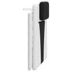 vidaXL Pernă pentru tăblie pat, alb și negru, 90 cm, piele artificială