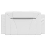 vidaXL Pernă pentru tăblie pat, alb, 100 cm, piele artificială