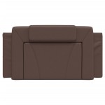 vidaXL Pernă pentru tăblie pat, Viana, maro, 100 cm, piele artificială