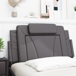 vidaXL Pernă pentru tăblie, Viana, gri, 100 cm, piele artificială