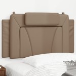 vidaXL Pernă pentru tăblie pat, cappuccino, 100 cm, piele artificială vidaXL Pernă pentru tăblie pat, cappuccino, 100 cm, piele artificială