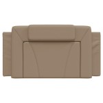 vidaXL Pernă pentru tăblie pat, cappuccino, 100 cm, piele artificială vidaXL Pernă pentru tăblie pat, cappuccino, 100 cm, piele artificială