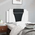 vidaXL Pernă pentru tăblie pat, alb și negru, 100cm, piele artificială