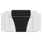 vidaXL Pernă pentru tăblie pat, alb și negru, 100cm, piele artificială