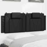 vidaXL Pernă pentru tăblie pat, Viana, negru, 120 cm, piele artificială