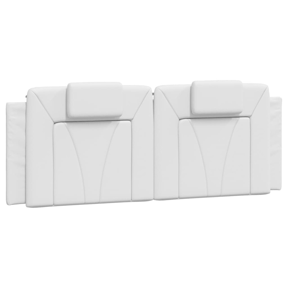 vidaXL Pernă pentru tăblie pat, alb, 120 cm, piele artificială