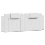vidaXL Pernă pentru tăblie pat, alb, 120 cm, piele artificială