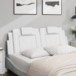 vidaXL Pernă pentru tăblie pat, alb, 120 cm, piele artificială