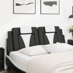 vidaXL Pernă pentru tăblie pat, Viana, negru și alb, 120cm, piele artificială