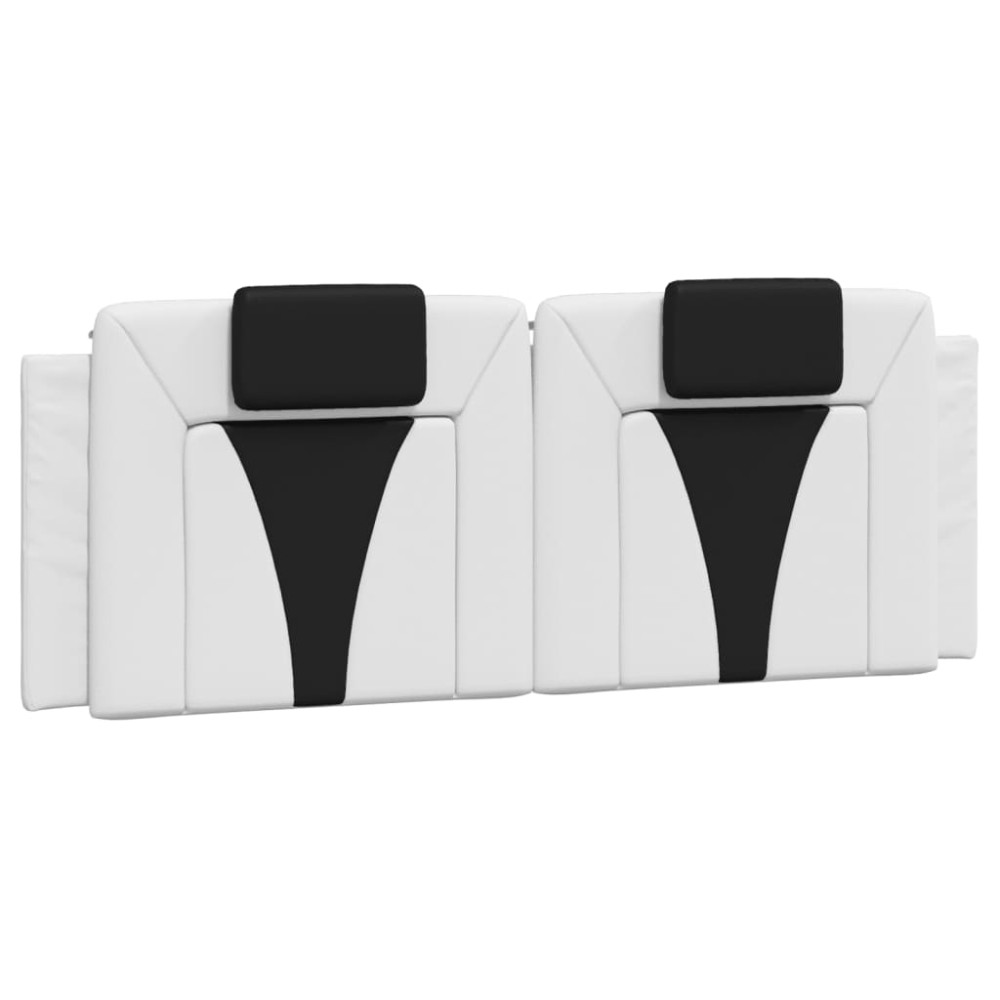 vidaXL Pernă pentru tăblie pat, alb și negru, 120cm, piele artificială