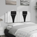 vidaXL Pernă pentru tăblie pat, alb și negru, 120cm, piele artificială