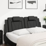 vidaXL Pernă pentru tăblie pat, Viana, negru, 140 cm, piele artificială