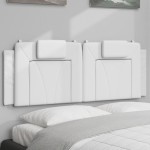 vidaXL Pernă pentru tăblie pat, alb, 140 cm, piele artificială