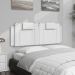 vidaXL Pernă pentru tăblie pat, alb, 140 cm, piele artificială