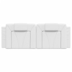 vidaXL Pernă pentru tăblie pat, alb, 140 cm, piele artificială