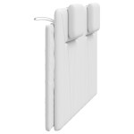 vidaXL Pernă pentru tăblie pat, alb, 140 cm, piele artificială