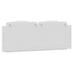 vidaXL Pernă pentru tăblie pat, alb, 140 cm, piele artificială