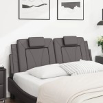 vidaXL Pernă pentru tăblie pat, Viana, gri, 140 cm, piele artificială