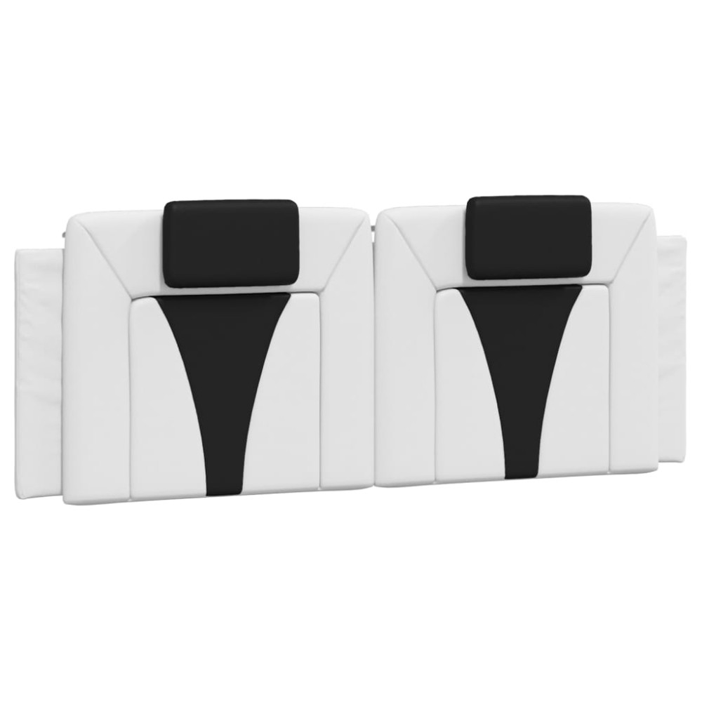 vidaXL Pernă pentru tăblie pat, alb și negru, 140cm, piele artificială