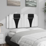 vidaXL Pernă pentru tăblie pat, alb și negru, 140cm, piele artificială