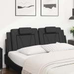 vidaXL Pernă pentru tăblie pat, Viana, negru, 160 cm, piele artificială