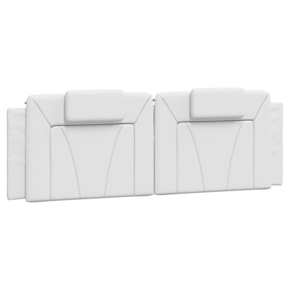 vidaXL Pernă pentru tăblie pat, alb, 160 cm, piele artificială