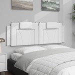 vidaXL Pernă pentru tăblie pat, alb, 160 cm, piele artificială