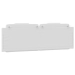 vidaXL Pernă pentru tăblie pat, alb, 160 cm, piele artificială