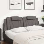 vidaXL Pernă pentru tăblie pat, Viana, gri, 160 cm, piele artificială