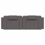 vidaXL Pernă pentru tăblie pat, Viana, gri, 160 cm, piele artificială