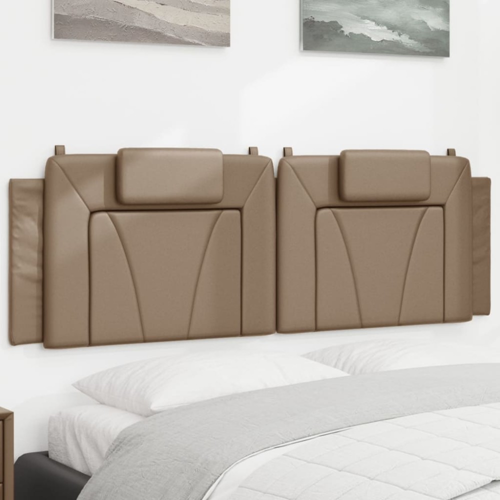 vidaXL Pernă pentru tăblie pat, cappuccino, 160 cm, piele artificială