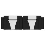 vidaXL Pernă pentru tăblie pat, Viana, negru și alb, 160cm, piele artificială