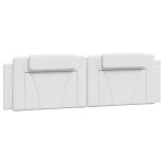 vidaXL Pernă pentru tăblie pat, alb, 180 cm, piele artificială vidaXL Pernă pentru tăblie pat, alb, 180 cm, piele artificială