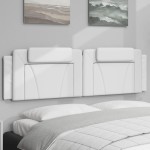 vidaXL Pernă pentru tăblie pat, alb, 180 cm, piele artificială vidaXL Pernă pentru tăblie pat, alb, 180 cm, piele artificială