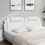 vidaXL Pernă pentru tăblie pat, alb, 180 cm, piele artificială vidaXL Pernă pentru tăblie pat, alb, 180 cm, piele artificială